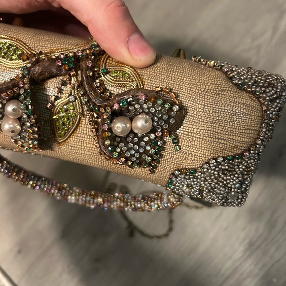 Rare Mary Frances Designer Embellished Beaded Handbag Tulip Flower Purse - Picture 8 of 15